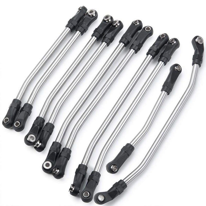 RCLions Stainless Steel Link Rod Linkage 313mm Wheelbase for Axial SCX10 II 90046 1/10 Crawler Car Upgrade Parts - Image 4